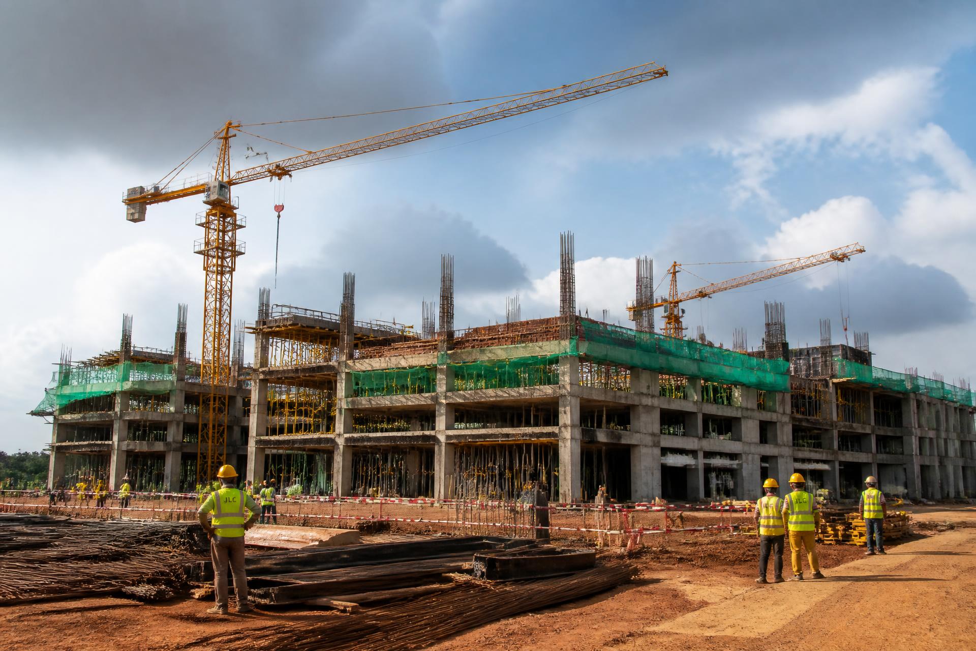 Chantier de génie civil NHUS